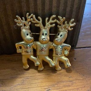 OAJC Christmas Reindeer Brooch